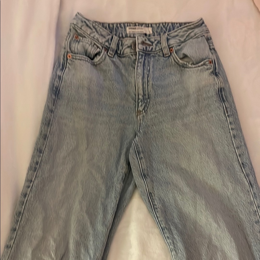 Light Blue Women's Straight Leg Garage Jeans